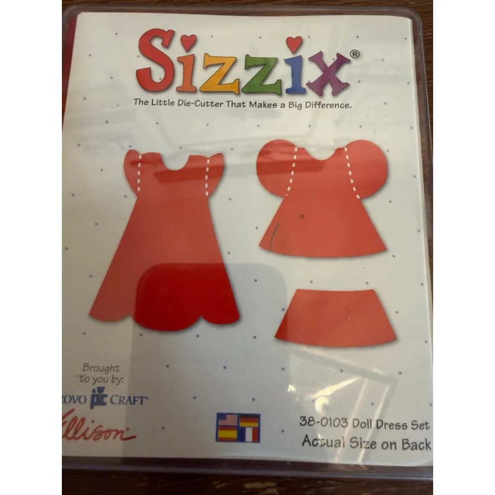 Sizzix Die Lot Doll Dress Cowboy Sunflower Confetti Hair Sets Steel Rule Dies 5p